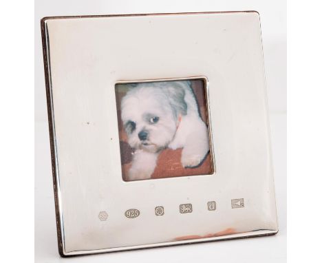 AN ELIZABETH II SILVER PHOTOGRAPH FRAME, BY CARRS FOR CONCORDE, 12 X 12CM, MAKER'S MARK, SHEFFIELD 2003, BOXED Light scratche