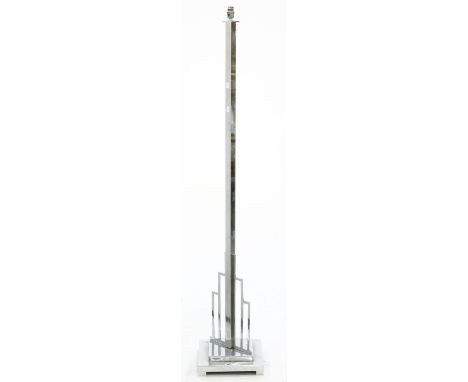 AN ART DECO CHROMIUM PLATED STANDARD LAMP, 60CM H Minor light scuffs and scratches, otherwise good condition