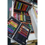 Three Cases of Artists Pencil Crayons