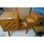 Vintage Wooden Sewing Box
