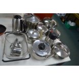Stainless Steel Cookware Including Pans, Kettle, e