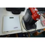 Nespresso Coffee Machine and Two Digital Scales