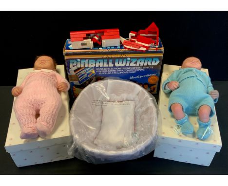 Toys and Juvenilia - Grandstand Pinball wizard game, two Ashton Drake Gallery dolls with cot, Lego; etc 