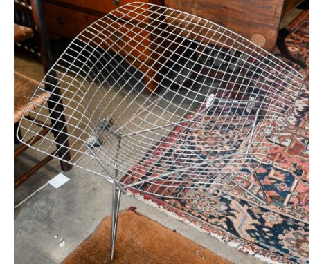 A Harry Bertoia 1950s chrome 'Diamond' chair 