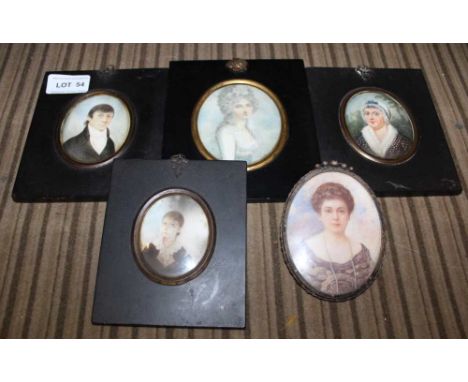 A SELECTION OF PORTRAIT MINIATURES VARIOUS 