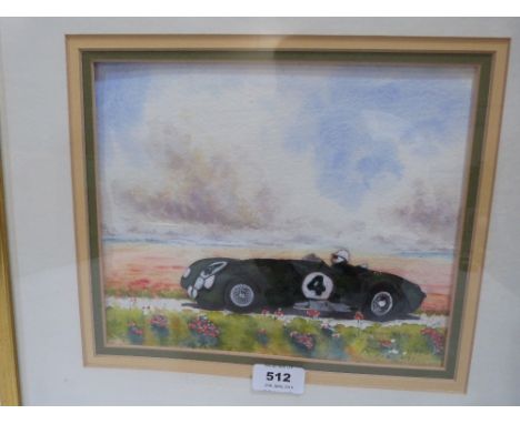 F.G. BARRATT. BRITISH 20th CENTURY The Reims 12hr Sports Car Race 4th - 5th July 1953 (Stirling Moss). Signed, dated 1993 and