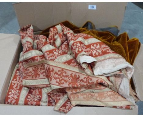 A box of vintage curtains
