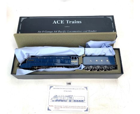 Ace Trains 0 Gauge Pacific locomotive &amp; tender A4 'Kingfisher', no. 4483 garter blue, boxed