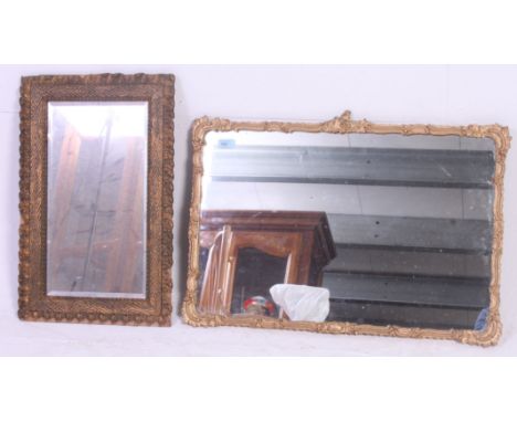 A vintage Edwardian style gilt framed mirror, along with another.