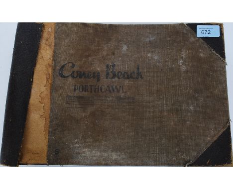 A 1930's photo album / portfolio pertaining to Porthcawl Recreations Coney Beach Porthcawl, consisting of many photos of holi