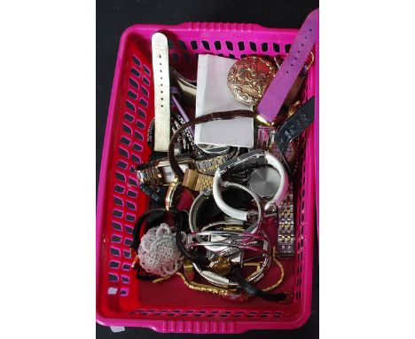 A collection of wristwatches to include ladies and gents, contemporary , fob watch, Rotary and others etc