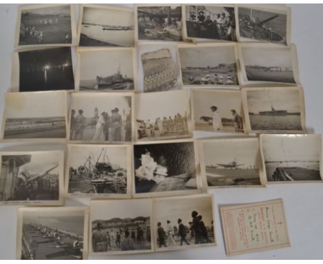 A rare and unusual set of black and white photographs relating to the fall of Singapore 1945 showing generals of the Japanese