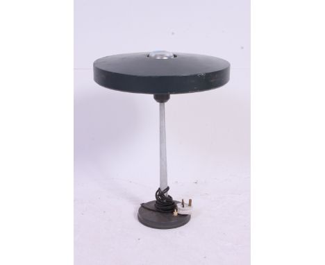 An unusual retro industrial metal lamp in green. H53 x W40 cm 