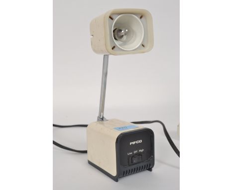 An unusual Pierre Cardin designed Pifco adjustable squared plastic anglepoise desk lamp. 