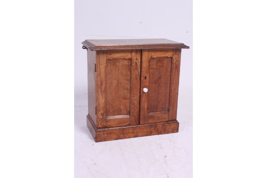 A Vintage Oak Wall Hanging Medical Cabinet Having A Fully Appointed Interior Consisting Of Drawer