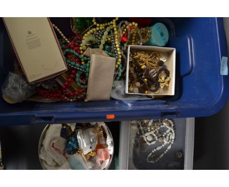 An extensive collection of costume jewellery to include Christian Dior, pearls. bracelets, bangles, yellow metal chains and m