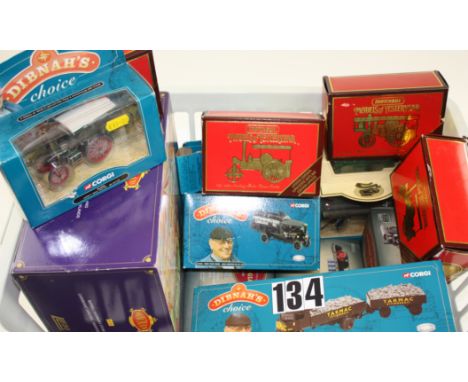 Corgi Vintage Glory Of Steam (4), Dibnah's Choice (4), MOY Limited Editions (4), Lledo Showmans Steam Wagon and two other mod