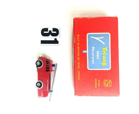 Tri ang Minic Mini Motorways OO/HO Gauge Fire Engine: model M 1550, 'Kent Fire Brigade', in original box G, the box G