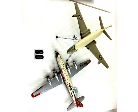 An AGM Resin Nimrod Aeroplane Display Model: with RAF roundels, on wire metal display stand, with Space Models Hawker Siddele