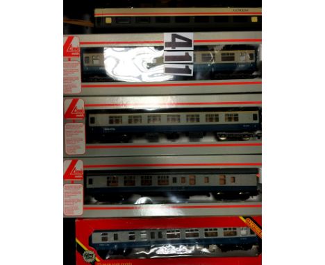 Diesel-era' OO Gauge Coaching Stock by Hornby Lima and Airfix: including three boxed coaches by Lima and one by Hornby, toget
