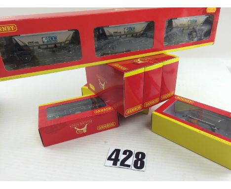 Hornby (China) OO Gauge Freight stock: including 3-wagon CDA hopper set, 3-wagon Fish van set, Track cleaning coach, Shark an