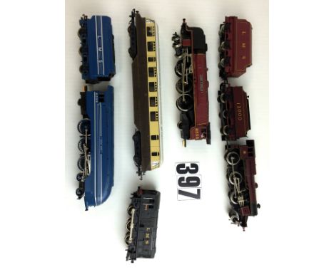 LMS and GWR OO Gauge Locomotives by Hornby and Lima: comprising LMS crimson 'Duchess of Sutherland' and 'Crab' 13000, LMS blu