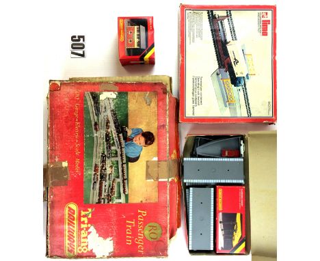 Tri-ang RO Passenger Train Set (Princess Elizabeth); together with Lima operating truck terminal, HO scale, incomplete, in or