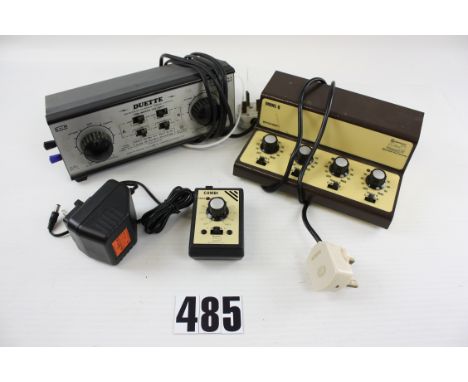 Model Railway 12 volt control equipment: comprising a Gaugemaster Model Q 4-track control unit, a Gaugemaster WM1 transformer