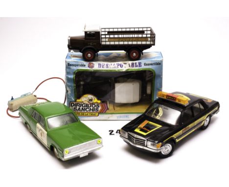 Large Scale Model Vehicles, including Sanchis remote control MG, in original box, remote control Jyesa Traffic Police Car, Ri