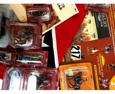DelPrado 'American Civil War' figures; in original packaging, together with full scale Confederate Flag, and miscalleneous fi