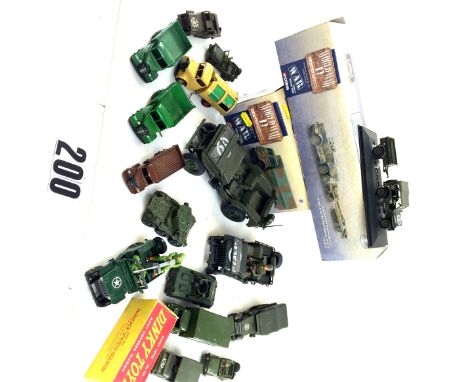 Dinky, Corgi, Solido, Minic Army Vehicles: various models, two boxed, F-VG (19)