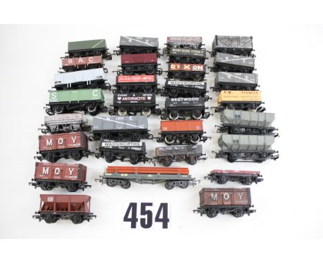 Unboxed OO Gauge Freight Stock by various makers: comprising Hopper wagons and Open wagons by Bachmann, Mainline, Lima, Ratio
