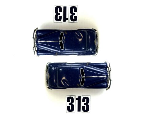 Gama Tinplate Car, with Spot-On and Gilco Street Furniture; the blue clockwork car Gama-Patent Schuco Licence, F, various acc