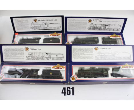 Bachmann OO Gauge Locomotives: comprising 31-153 'Silver Jubilee' and 31-106 Std class 4 75069, both in BR green, together wi