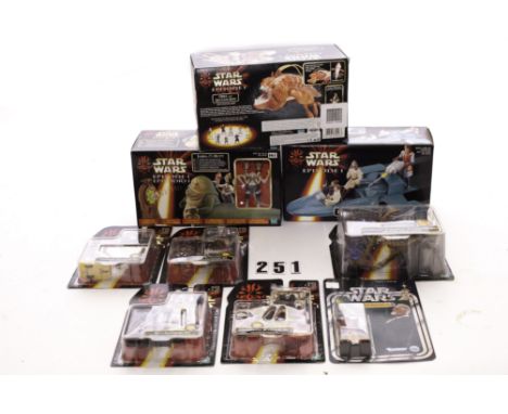 Star Wars Episode 1 Hasbro Vehicles & Playsets, including Flash Speeder, Opee, Jabba the Hutt, Accessory Pack (4), Gungan Cat