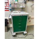 Waterloo Rolling Lockable Anesthesia Cart w/ Contents