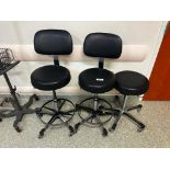 2 Rolling Chairs and Stool