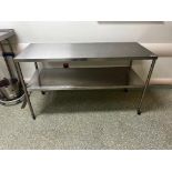Stainless Steel Rolling Table, 5 ft. long