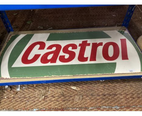 A LARGE CASTROL GARAGE SIGN 36"x16"