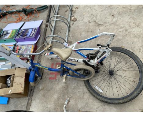 A CARRERA LEG FRAME AND A CHILDS BIKE