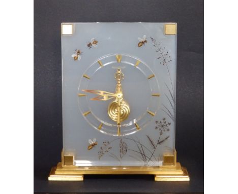 A Jaeger LeCoultre Marina  'Bee'  mantel clock , 8" high in orginal case.