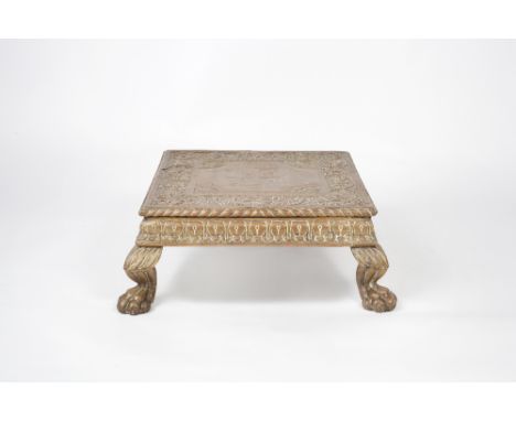 An Indian brass covered stool 19th century