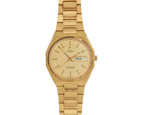 to include a gentleman's Seamaster Automatic model, octagonal gold plated case, signed Omega 1020 automatic movement, round g