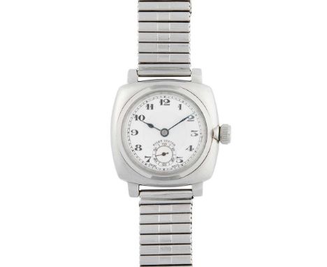 Oyster model 2081, cushion-shaped stainless steel case, signed Rolex Prima manual wind movement, 1947 from serial number, sig