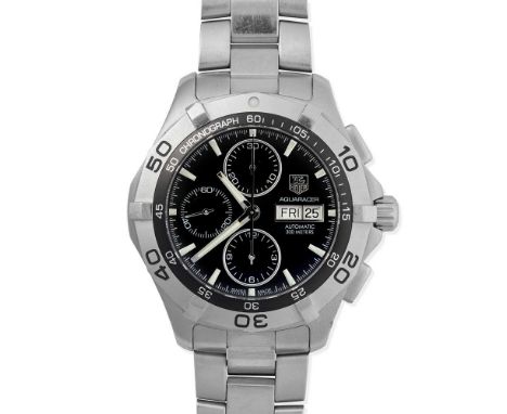 Aquaracer Automatic 300 Meters model no. CAF2010, stainless steel case, signed calibre 16 automatic movement, round black dia
