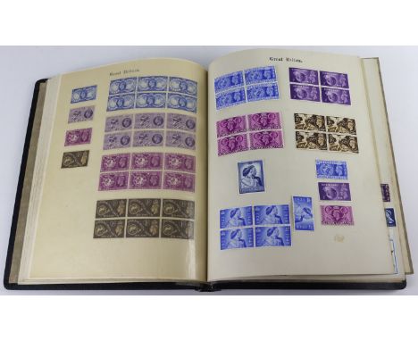 GB - early Windsor album with stamps 1841 to early 1960's, m, um and used. About 30% of 1d Red Plates present and a smatterin