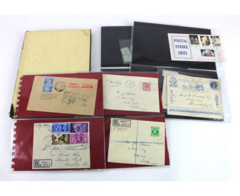 GB - small but interesting lot of QV to QE2. S/book of QV 1d Red imperfs and Plates (approx 200). 1891 £1 with a repaired ter