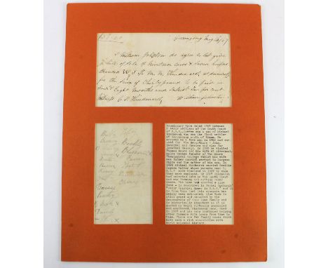 New South Wales interest. An original manuscript Promissory note dated 1867, between two early settlers of the South Coast of