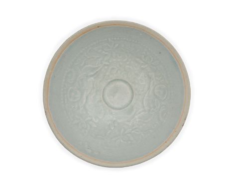 A Chinese qingbai moulded 'lotus' bowlSouthern Song dynastyMoulded to the interior with a band of trailing lotus flowers and 