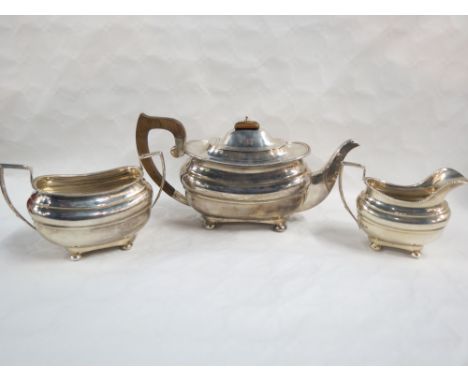 SILVER 3 PIECE TEA SERVICE CHESTER 1937/38 - GEORGE VI